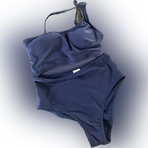 Modern Collective® cut out one shoulder one piece swimwear